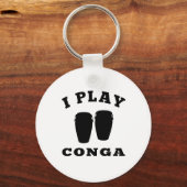 Ich spiele Conga Schlüsselanhänger (Vorderseite)