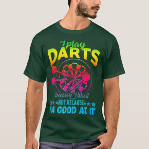 Ich spiele Darts Darts Vintag Funny Dart Player T-Shirt