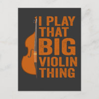 Ich spiele dieses große Violinding Musik Instrumen