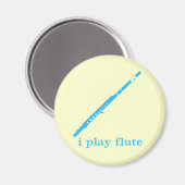 Ich spiele Flute Magnet (Vorderseite/Rückseite)