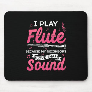 Ich spiele Flute und Liebe, die klingt Mousepad