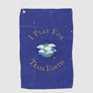 "Ich spiele für Team Earth" Benutzerdefinierter gl Golfhandtuch