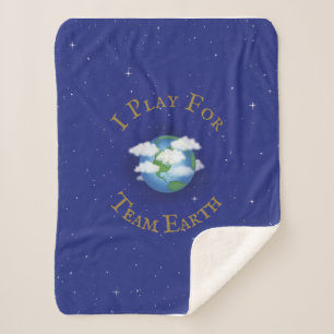 "Ich spiele für Team Earth" Benutzerdefinierter gl Sherpadecke