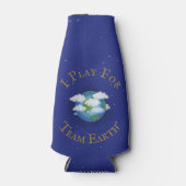 "Ich spiele für Team Earth" Benutzerdefiniertes gl Flaschenkühler (Vorderseite)