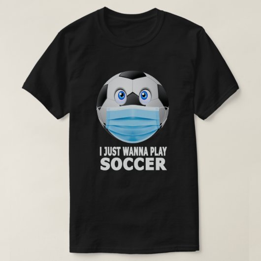 Ich spiele gerade Fußball Funny Face Maskenball T-Shirt (Design vorne)