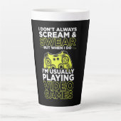 Ich spiele gewöhnlich Videospiele Milchtasse (Vorderseite)