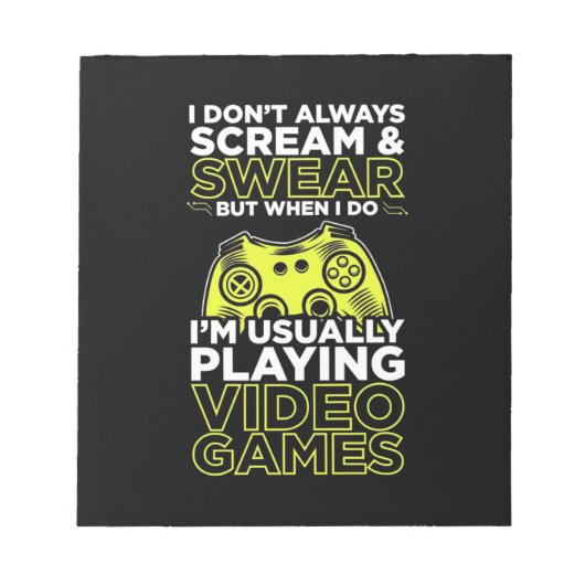 Ich spiele gewöhnlich Videospiele Notizblock (Vorderseite)