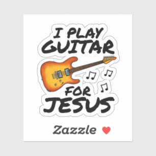 Ich spiele Gitarre für Jesus, Church Electric Gita Aufkleber