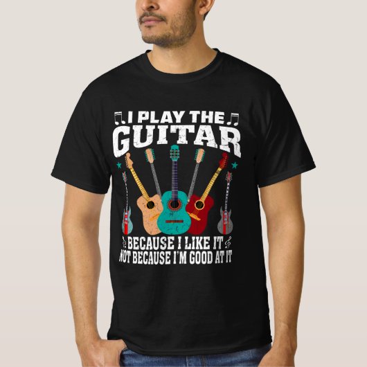 Ich spiele Gitarrenfreundes Gitarrenmusik-T - Shir T-Shirt (Vorderseite)