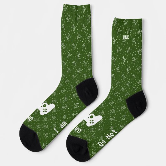 Ich spiele grüne Crew Socken (Linkes Detail)