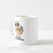 Ich spiele Heavy Metal Funny Tuba Pub Kaffeetasse (Vorderseite Links)