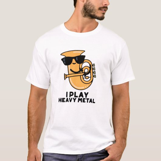 Ich spiele Heavy Metal Funny Tuba Pub T-Shirt (Vorderseite)