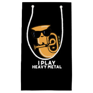 Ich spiele Heavy Metal Funny Tuba Pun Dark BG Kleine Geschenktüte