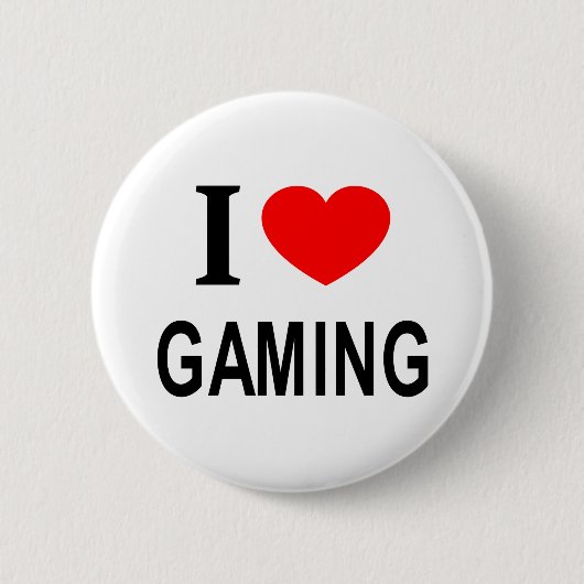 ICH ❤️ SPIELE I LIEBE GAMING I HERART GAMING BUTTON (Vorderseite)