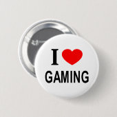 ICH ❤️ SPIELE I LIEBE GAMING I HERART GAMING BUTTON (Vorne & Hinten)