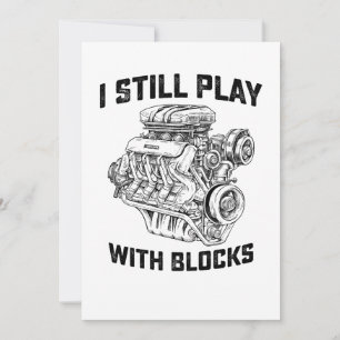 Ich spiele immer noch mit Blöcken Auto Mechaniker Einladung