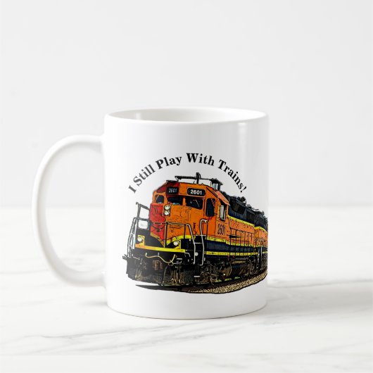Ich spiele immer noch mit Diesel-Lokomotive Kaffeetasse (Links)