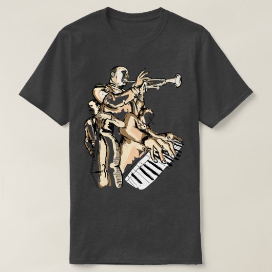 Ich spiele Jazzmusik T-Shirt (Design vorne)