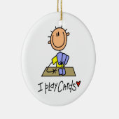Ich spiele Karten Keramik Ornament (Rechts)