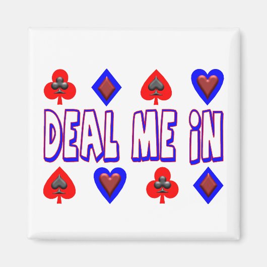 Ich spiele Karten Magnet (Vorne)