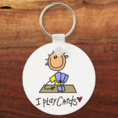 Ich spiele Kartentricks und Geschenke Schlüsselanhänger (Vorderseite)
