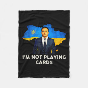 Ich spiele keine Karten für Zelensky Trump-Unterst Fleecedecke
