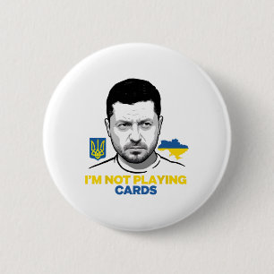 Ich spiele keine Karten Zelensky Trump Unterstützu Button