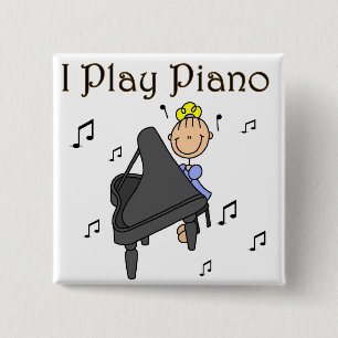 Ich spiele Klavier-Knopf Button