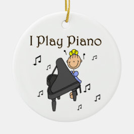 Ich spiele Klavier-T - Shirts und Geschenke Keramik Ornament