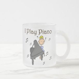 Ich spiele Klavier T-Shirts und Geschenke Mattglastasse