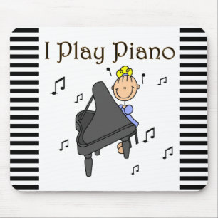 Ich spiele Klavier T-Shirts und Geschenke Mousepad