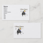 Ich spiele Klavier-T - Shirts und Geschenke Visitenkarte (Vorne/Hinten)