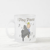 Ich spiele Klavier-Tasse Mattglastasse (Links)