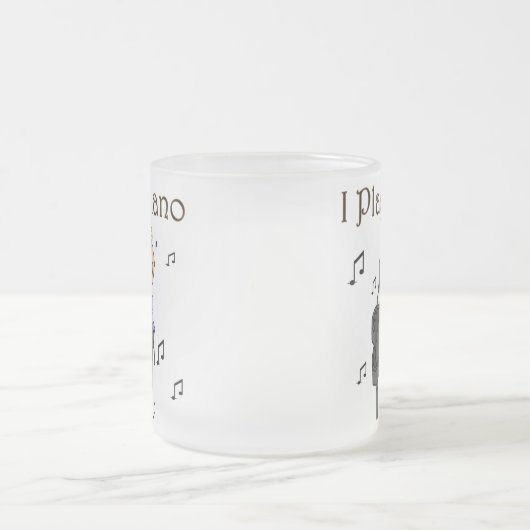 Ich spiele Klavier-Tasse Mattglastasse (Mittel)