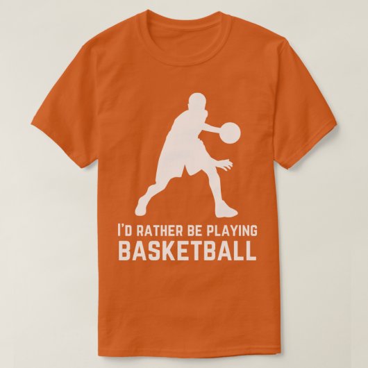 Ich spiele lieber Basketball T-Shirt (Design vorne)
