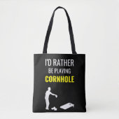 Ich spiele lieber Cornhole Funny Cornhole Geschenk Tasche (Vorderseite)