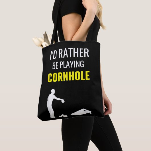 Ich spiele lieber Cornhole Funny Cornhole Geschenk Tasche (Von Nahem)