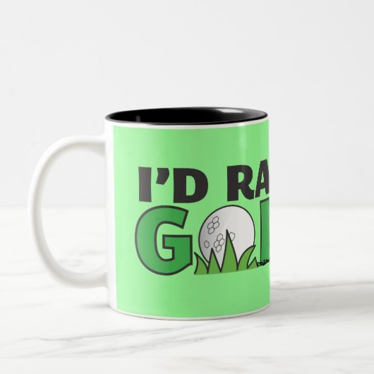 Ich spiele lieber Golf Putt Hole in einem Zweifarbige Tasse (Links)