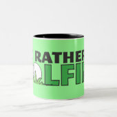 Ich spiele lieber Golf Putt Hole in einem Zweifarbige Tasse (Mittel)