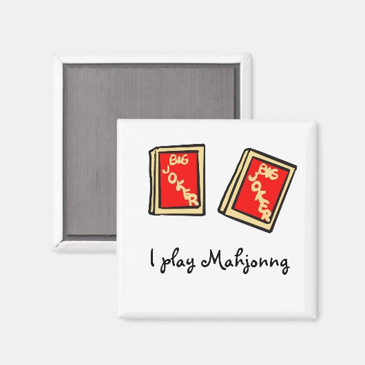 Ich spiele Mahjong Magnet (Vorderseite/Rückseite)