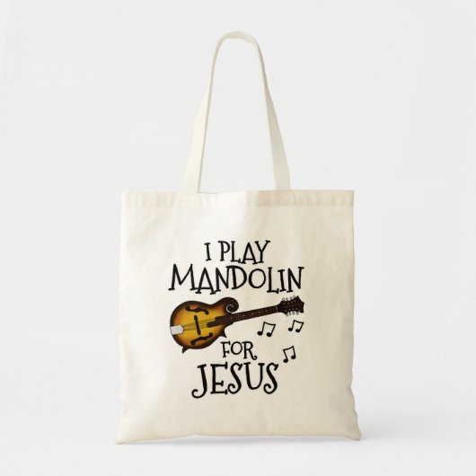 Ich spiele Mandoline für Jesus, Christlich Mandoli Tragetasche (Vorne)