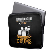 Ich spiele meine Trommeln Laptopschutzhülle (Vorderseite Links)