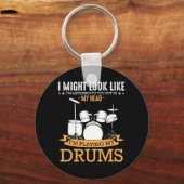 Ich spiele meine Trommeln Schlüsselanhänger (Vorderseite)