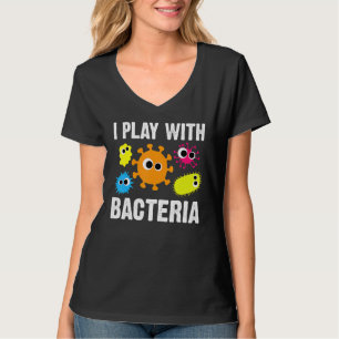 Ich spiele mit Bacteria Microbiology Labrador Tech T-Shirt