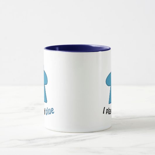 Ich spiele mit Blue Meples Tasse (Zentrum)