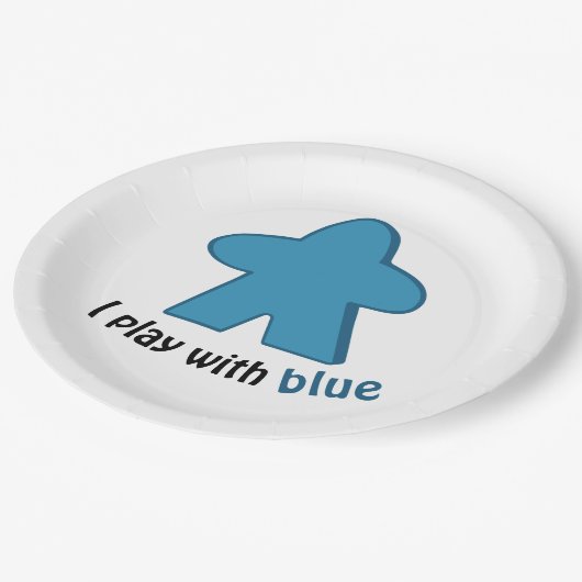 Ich spiele mit dem Party "Blue Meples Boy Gender R Pappteller (Schrägansicht)