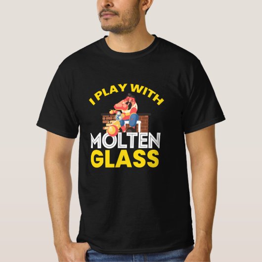 Ich spiele mit Gläser aus geschmolzenem Glas Kunst T-Shirt (Vorderseite)