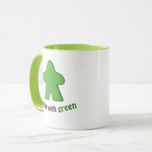 Ich spiele mit grünen Äpfeln Tasse (Vorderseite Links)