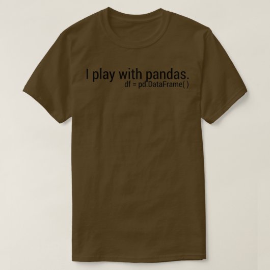 Ich spiele mit Pandas T-Shirt (Design vorne)