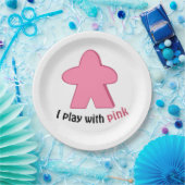 Ich spiele mit Pink Meeples Girl Gender Reveal Par Pappteller (Party)
